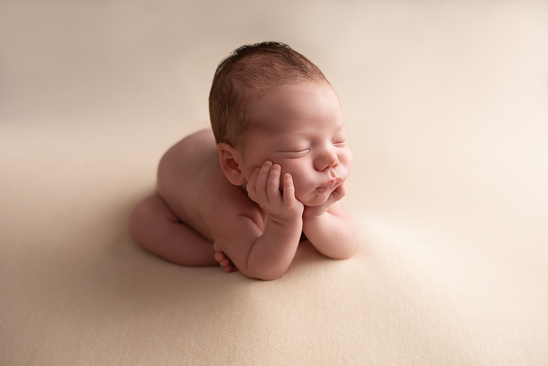 newborn baby boy froggy pose, San Diego newborn photographer, simple newborn photos